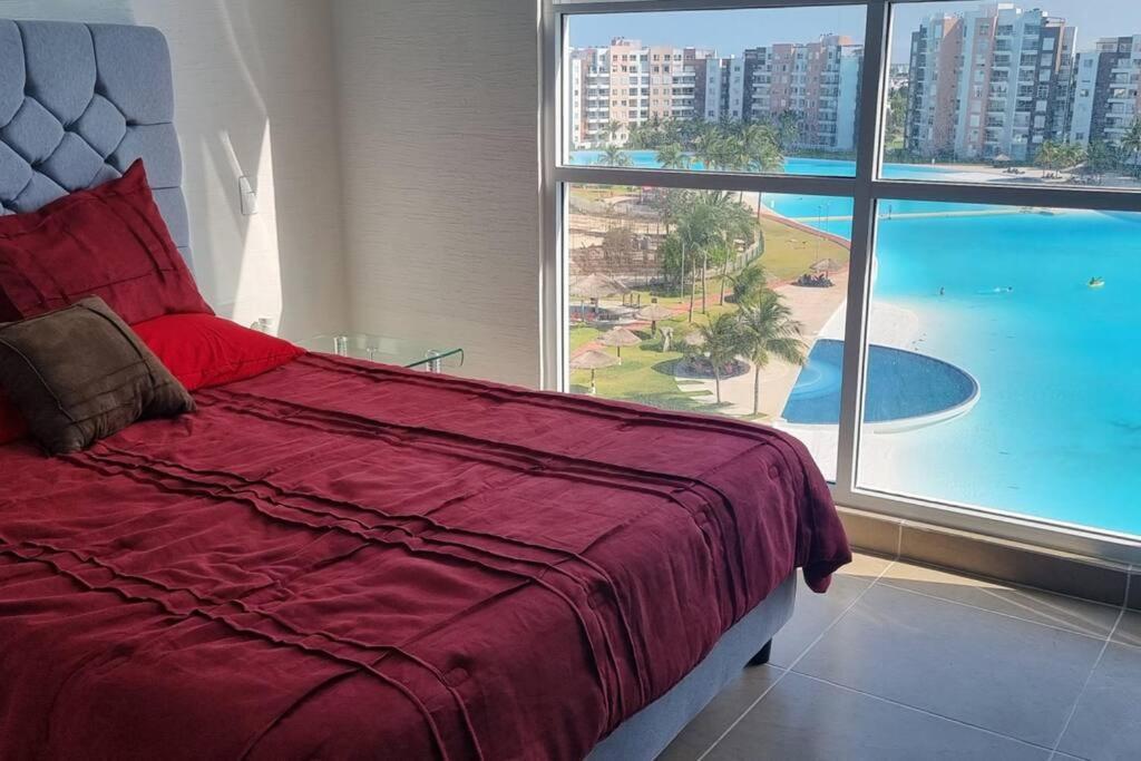 Departamento Con Laguna Artificial Cancún Exterior foto